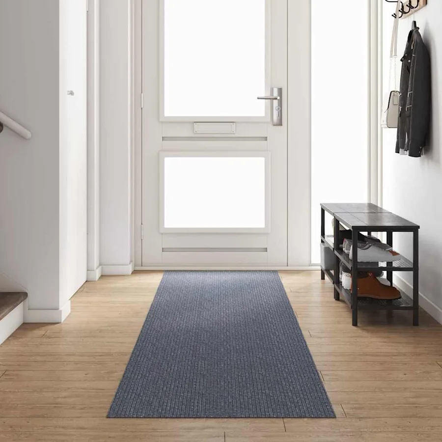 Tapis Couloir Gris clair 80 x 400 cm tissu