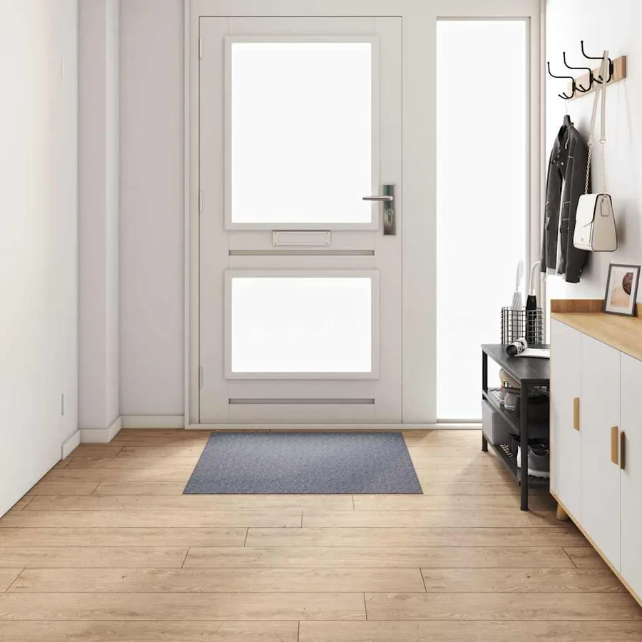 Tapis Couloir Gris clair 100 x 100 cm tissu - 3