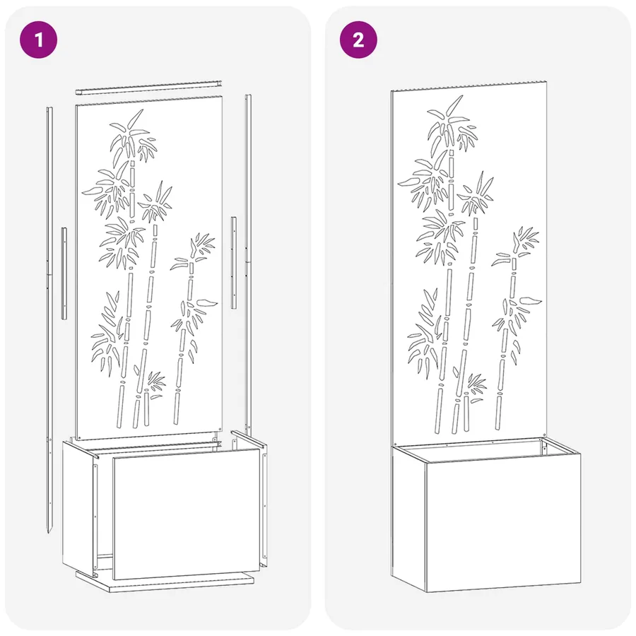 Écran de confidentialité de jardin Floral Argenté 50 x 150 cm - 8