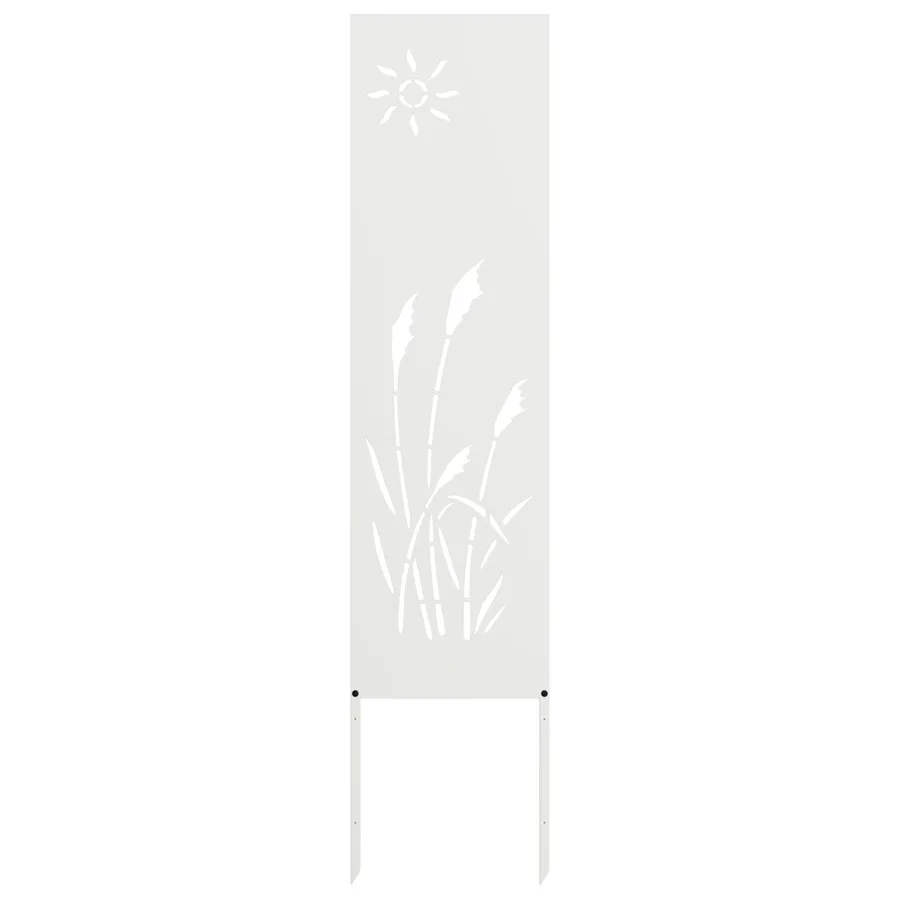 Écran de confidentialité de jardin Fretwork Blanc 32 x 140 cm - 4