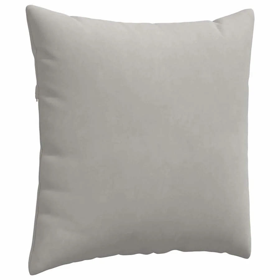 Coussins de canapé 2 pcs Gris clair 80 x 80 cm tissu - 5