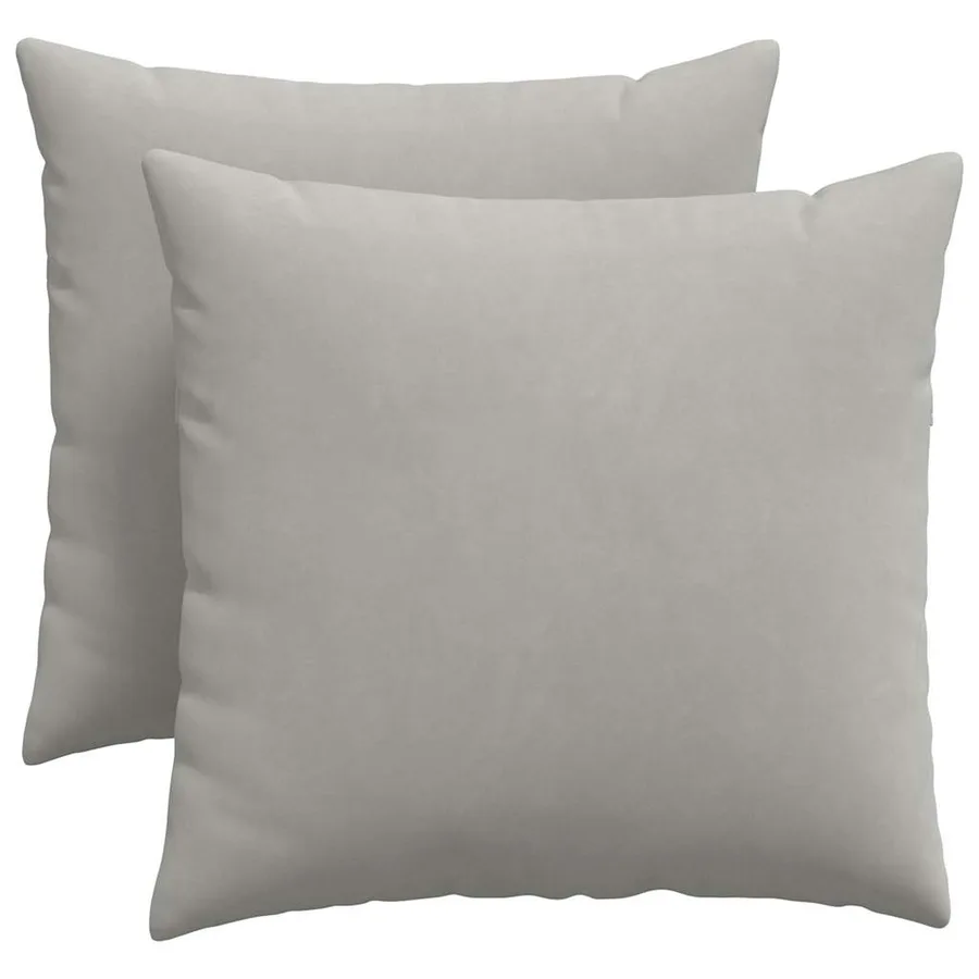 Coussins de canapé 2 pcs Gris clair 50 x 50 cm tissu - 2