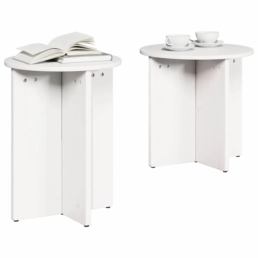 Table basse 2 pcs Blanc - 3