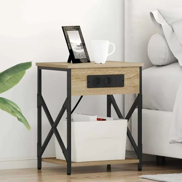 Cabinet de chevet 2 pcs Chêne Sonoma 41 x 31 x 51 cm