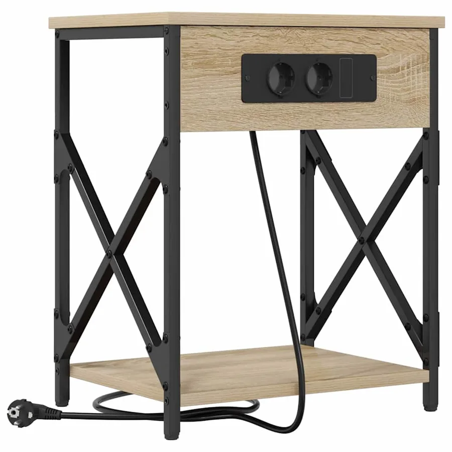 Cabinet de chevet 2 pcs Chêne Sonoma 41 x 31 x 51 cm - 5