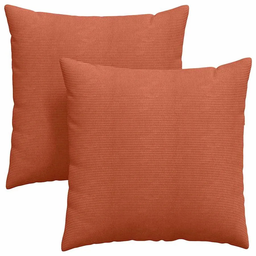 Coussins de canapé 2 pcs Rouge orange 60 x 60 cm - 2