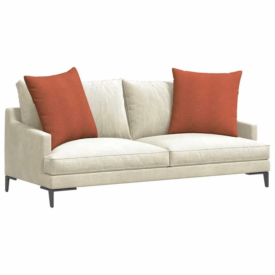 Coussins de canapé 2 pcs Rouge orange 60 x 60 cm - 3