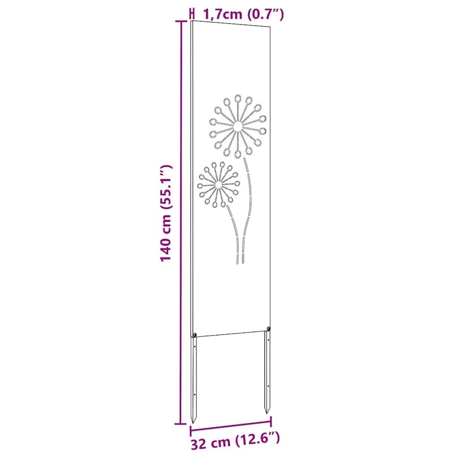 Écran de confidentialité de jardin Anthracite 32 x 140 cm - 14