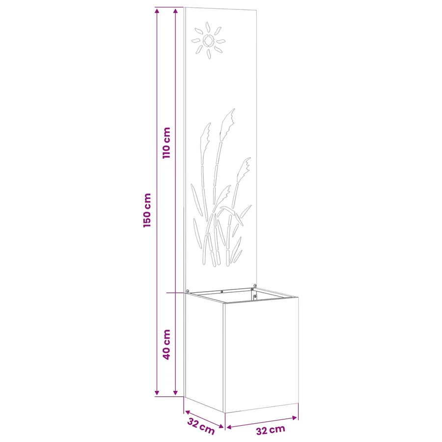 Écran de confidentialité de jardin Fretwork Argenté 32 x 150 cm - 11