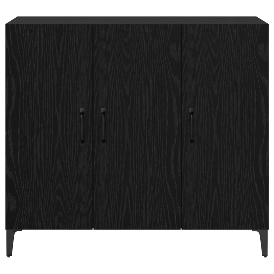 Buffet Chêne noir 34 x 90 x 80 cm Bois d'ingénierie - 6