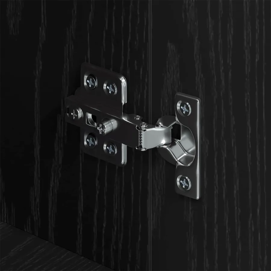Buffet Chêne noir 34 x 90 x 80 cm Bois d'ingénierie - 9