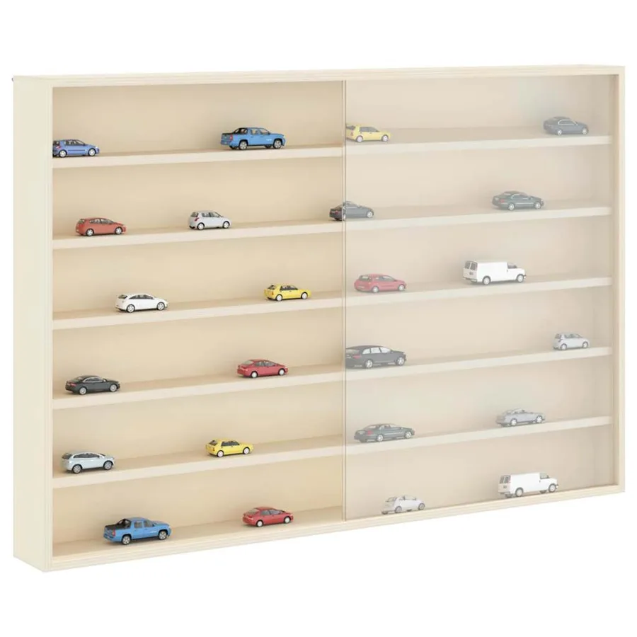 Vitrine Murale avec étagère Beige 80 x 8,5 x 54 cm Contreplaqué - 3
