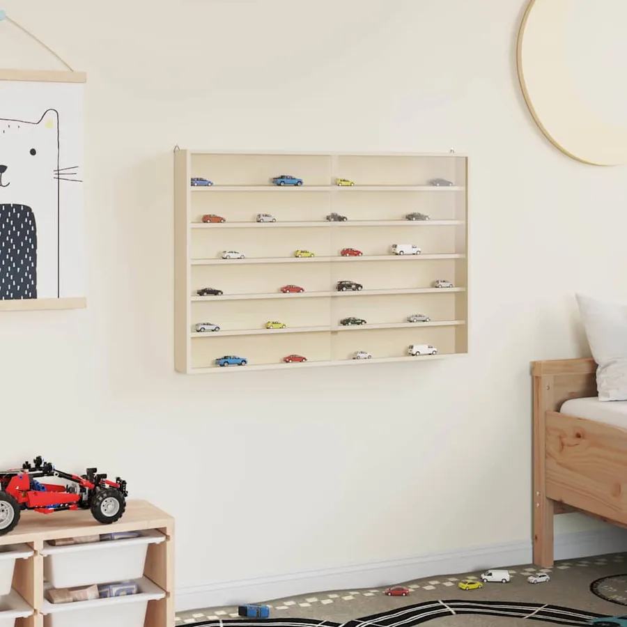 Vitrine Murale avec étagère Beige 80 x 8,5 x 54 cm Contreplaqué - 4