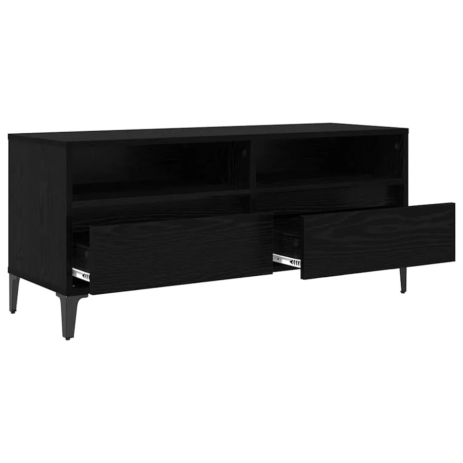 Meuble TV avec tiroir Chêne noir 100 x 34,5 x 44,5 cm - 5