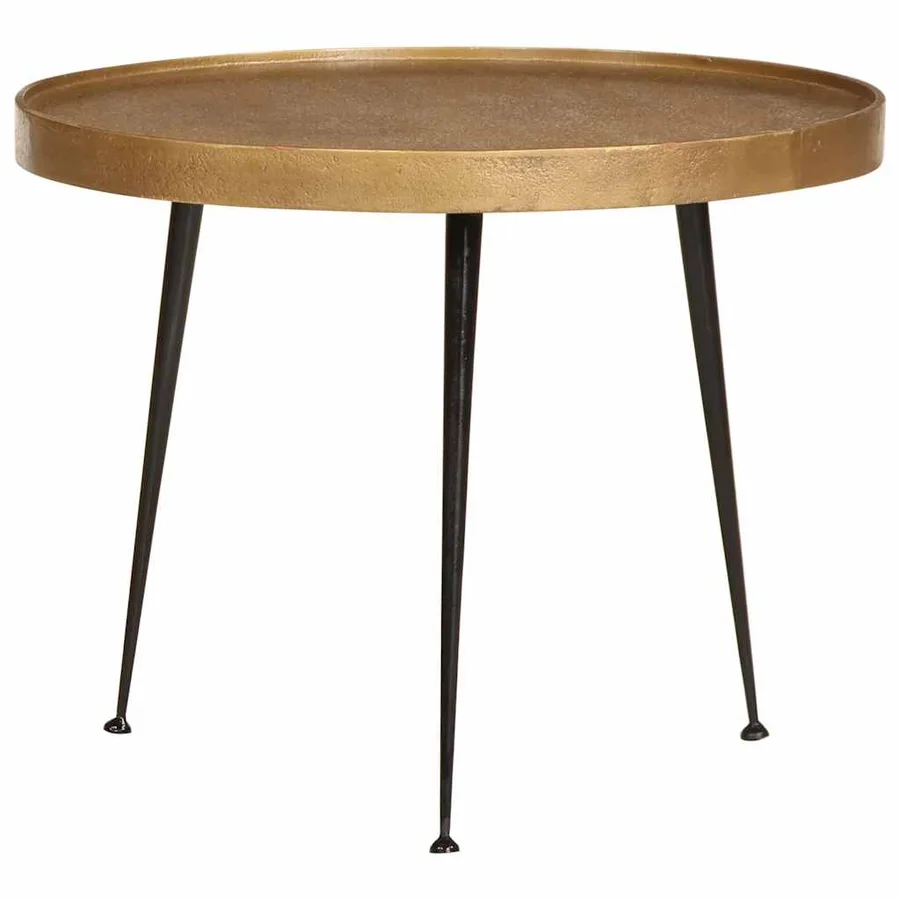 Table basse 2 pcs en bois d'ingénierie doré - 4