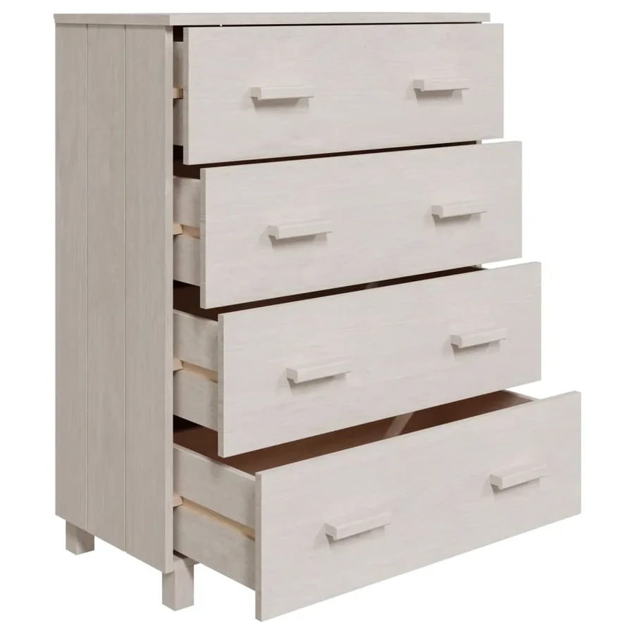 Buffet HAMAR Blanc 79x40x103,5 cm Bois massif de pin - 5