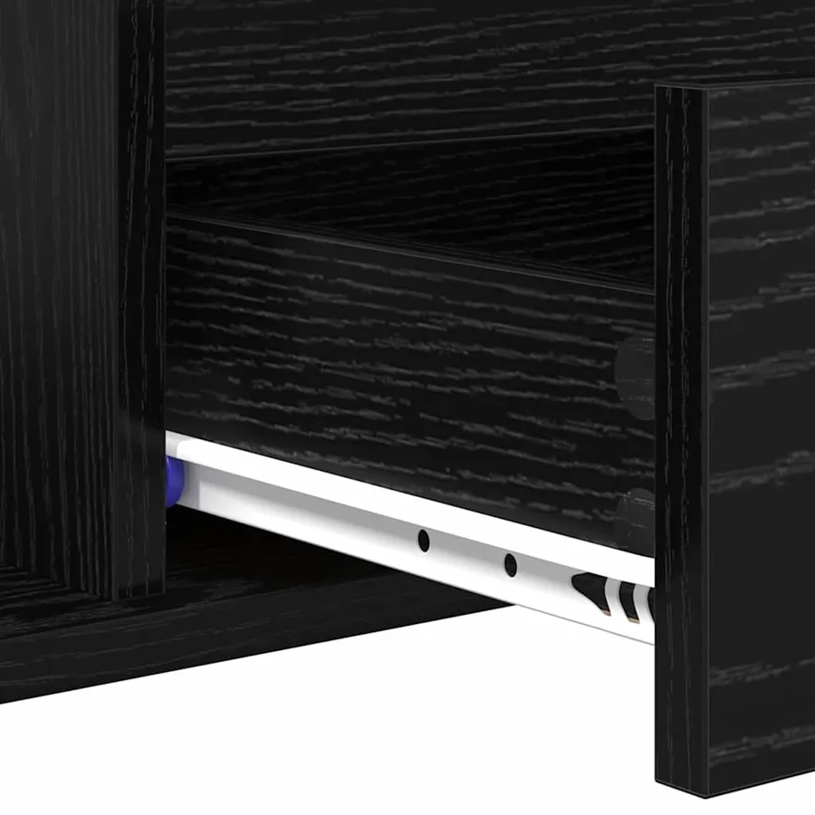 Table basse Chêne noir 90 x 49 x 45 cm Bois d'ingénierie - 10