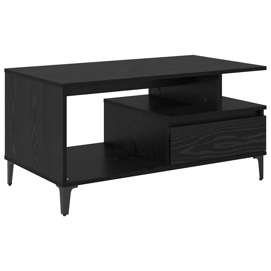 Table basse Chêne noir 90 x 49 x 45 cm Bois d'ingénierie - 2