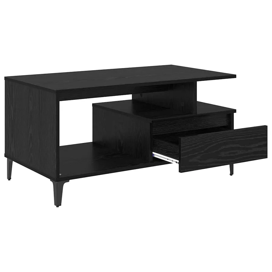 Table basse Chêne noir 90 x 49 x 45 cm Bois d'ingénierie - 5