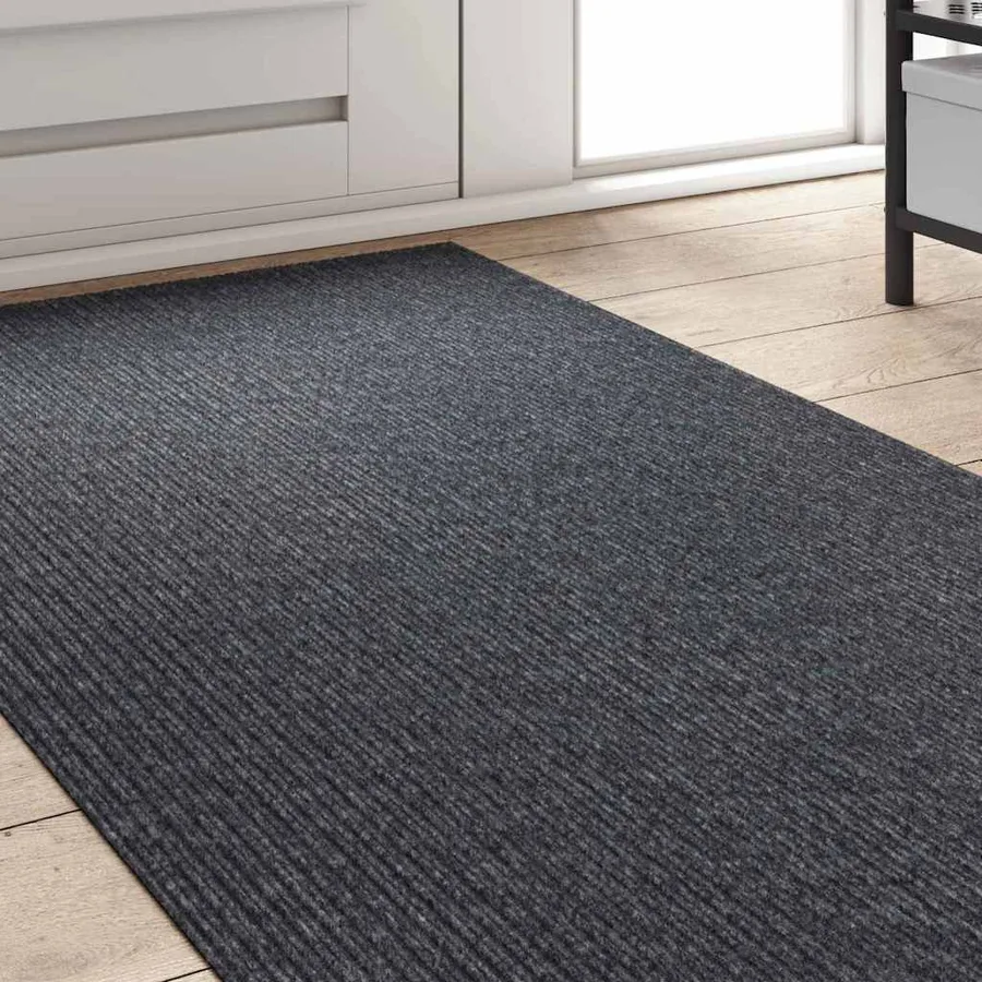 Tapis Couloir Gris 80 x 400 cm tissu - 3