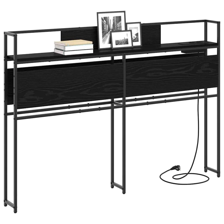 Tête de lit de rangement Chêne noir Bois d'ingénierie - 3