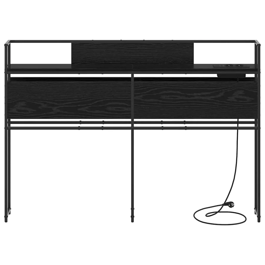 Tête de lit de rangement Chêne noir Bois d'ingénierie - 5