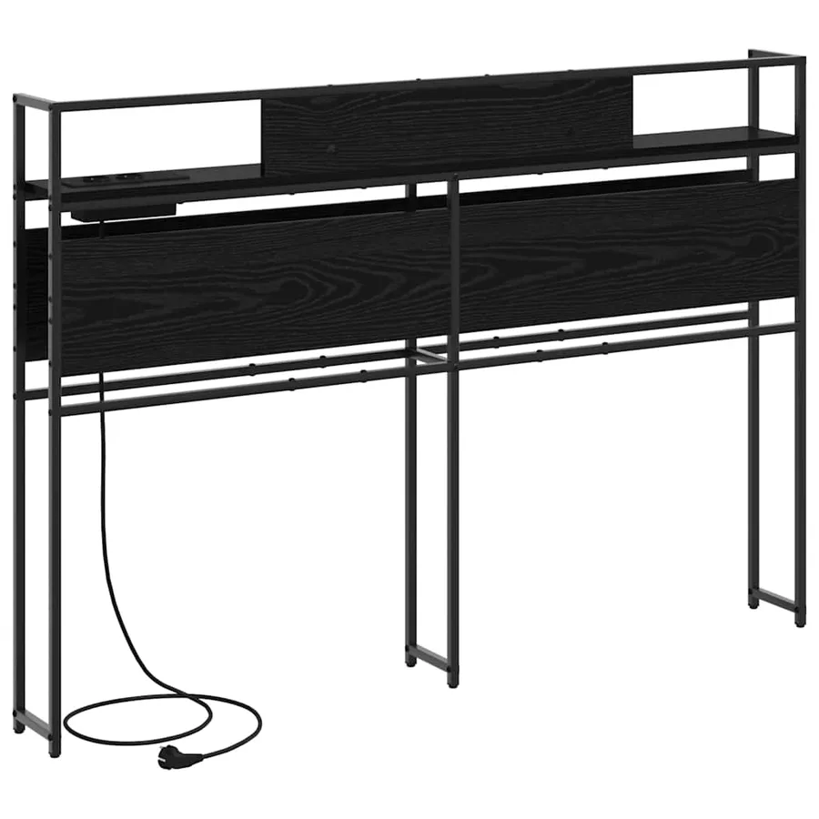 Tête de lit de rangement Chêne noir Bois d'ingénierie - 7