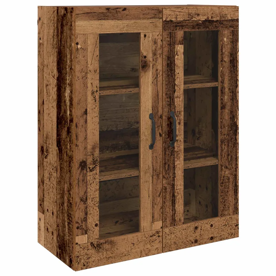 Haut Armoire 2 pcs Bois ancien Bois d'ingénierie - 6