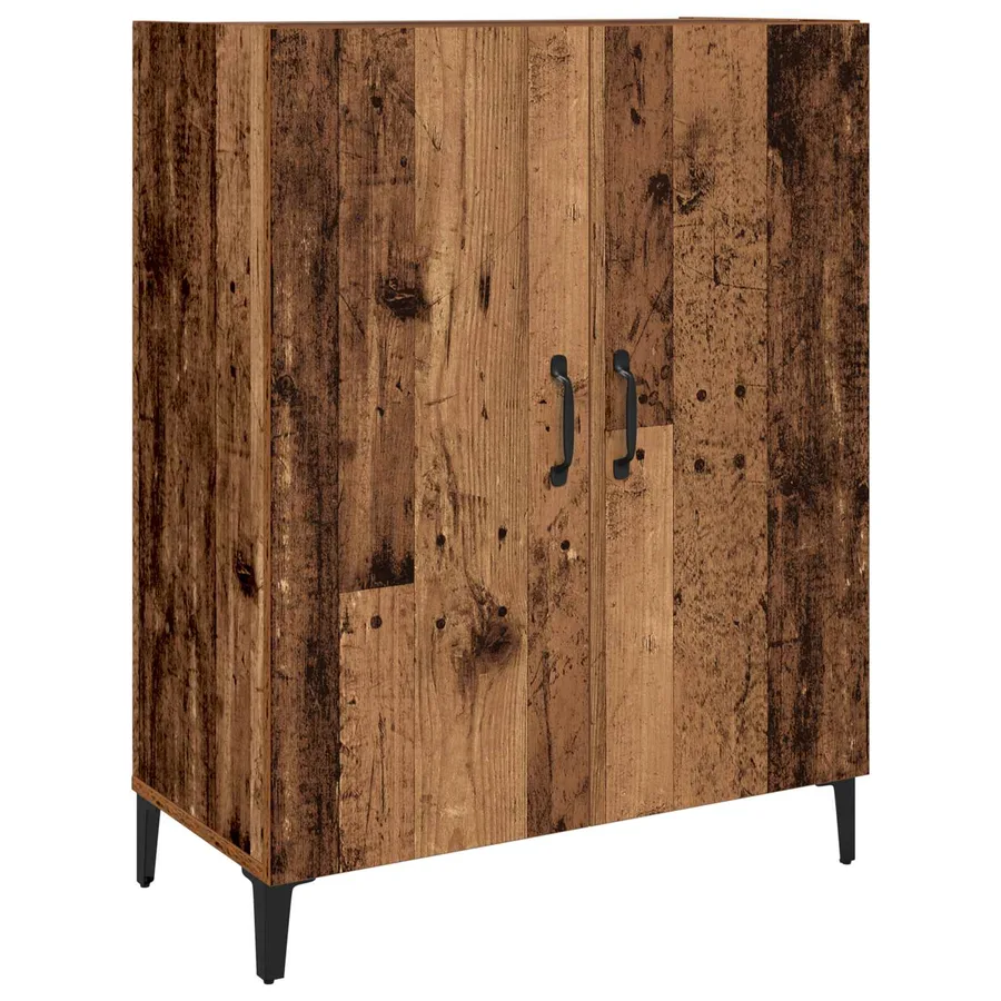Haut Armoire 2 pcs Bois ancien Bois d'ingénierie - 7