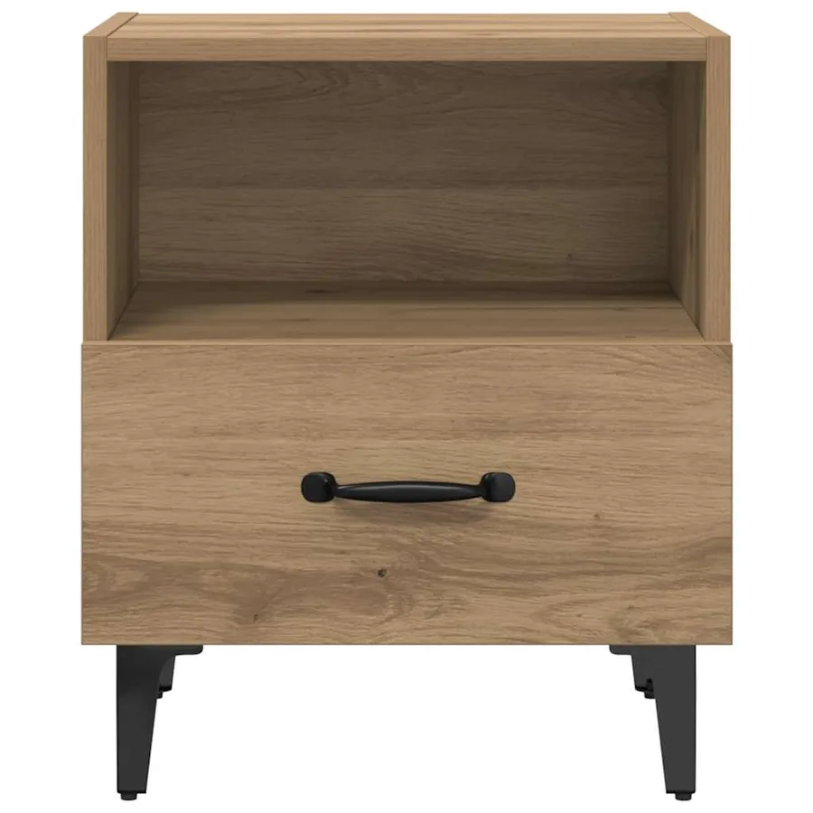 Cabinet de chevet 2 pc Chêne artisanal 40 x 35 x 47,5 cm - 7
