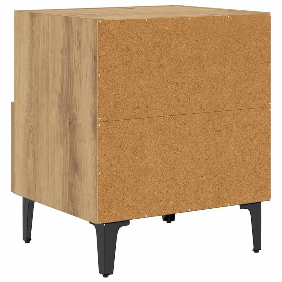 Cabinet de chevet 2 pc Chêne artisanal 40 x 35 x 47,5 cm - 9