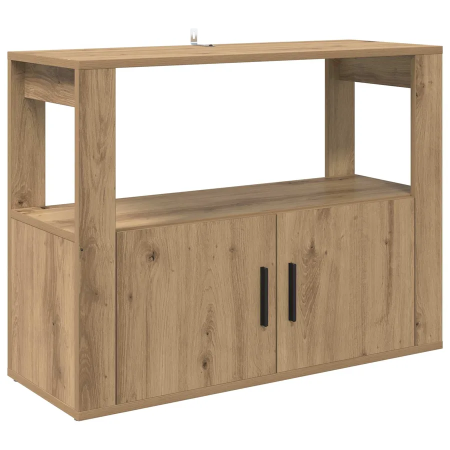 Buffet chêne artisanal 80 x 30 x 60 cm Bois d'ingénierie - 2
