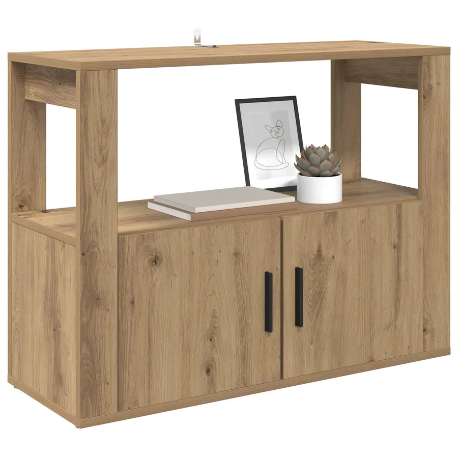 Buffet chêne artisanal 80 x 30 x 60 cm Bois d'ingénierie - 3