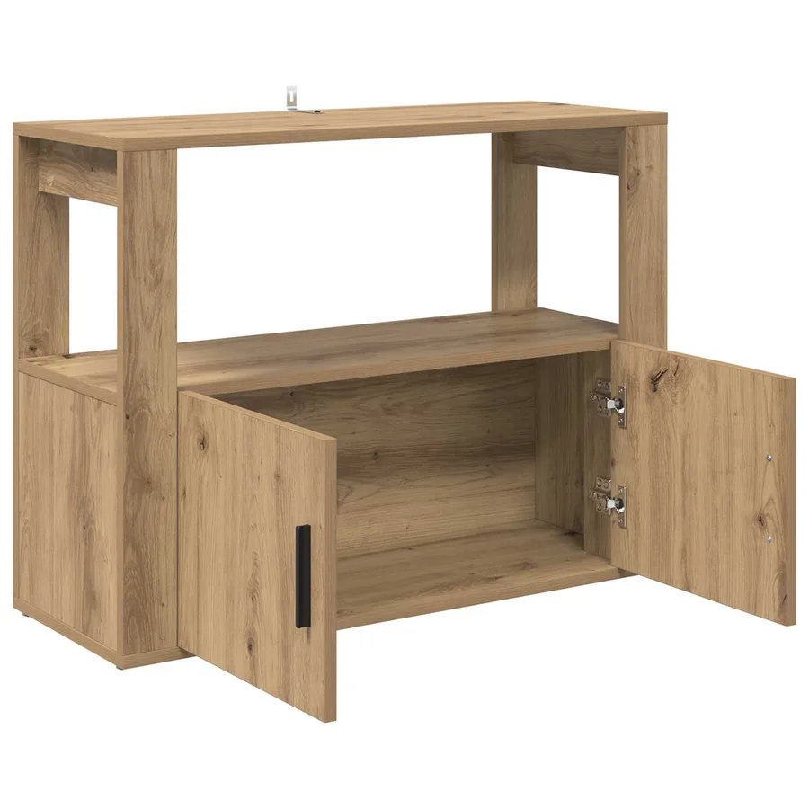 Buffet chêne artisanal 80 x 30 x 60 cm Bois d'ingénierie - 5
