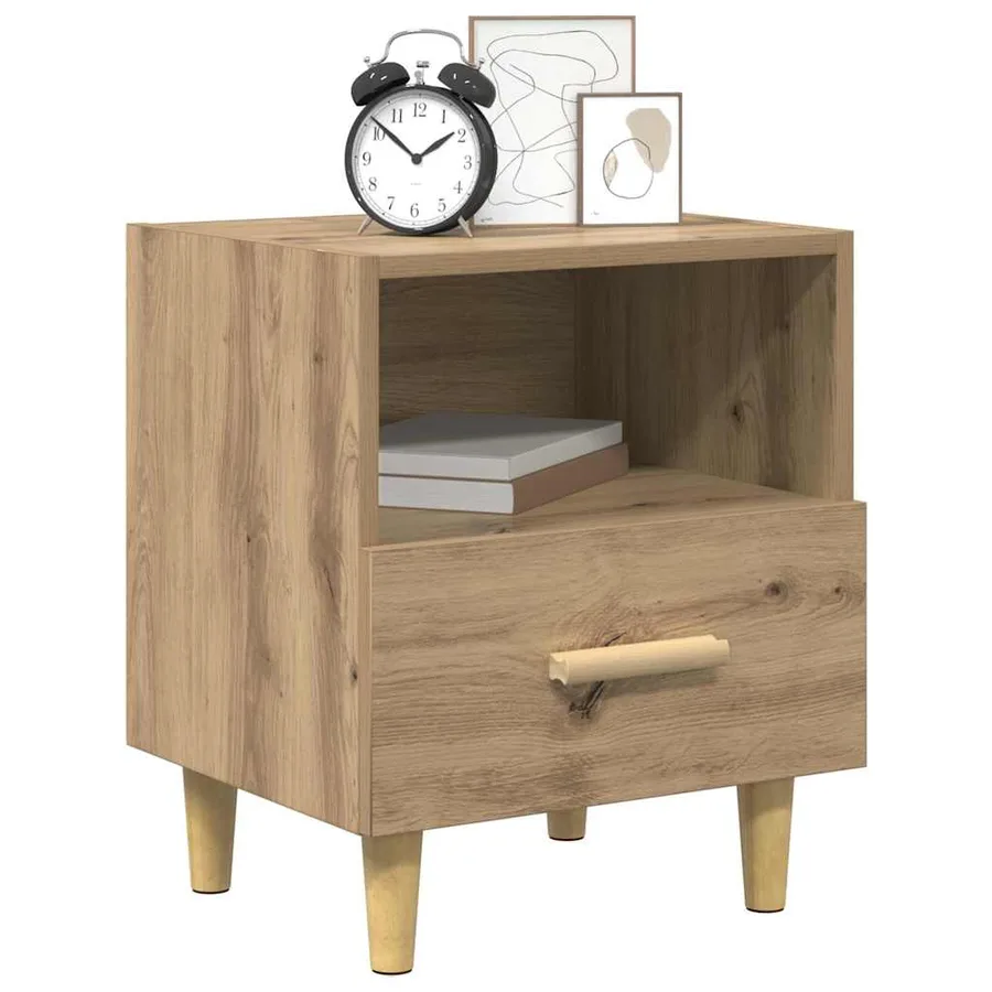 Cabinet de chevet 2 pc Chêne artisanal 40 x 35 x 47 cm - 3