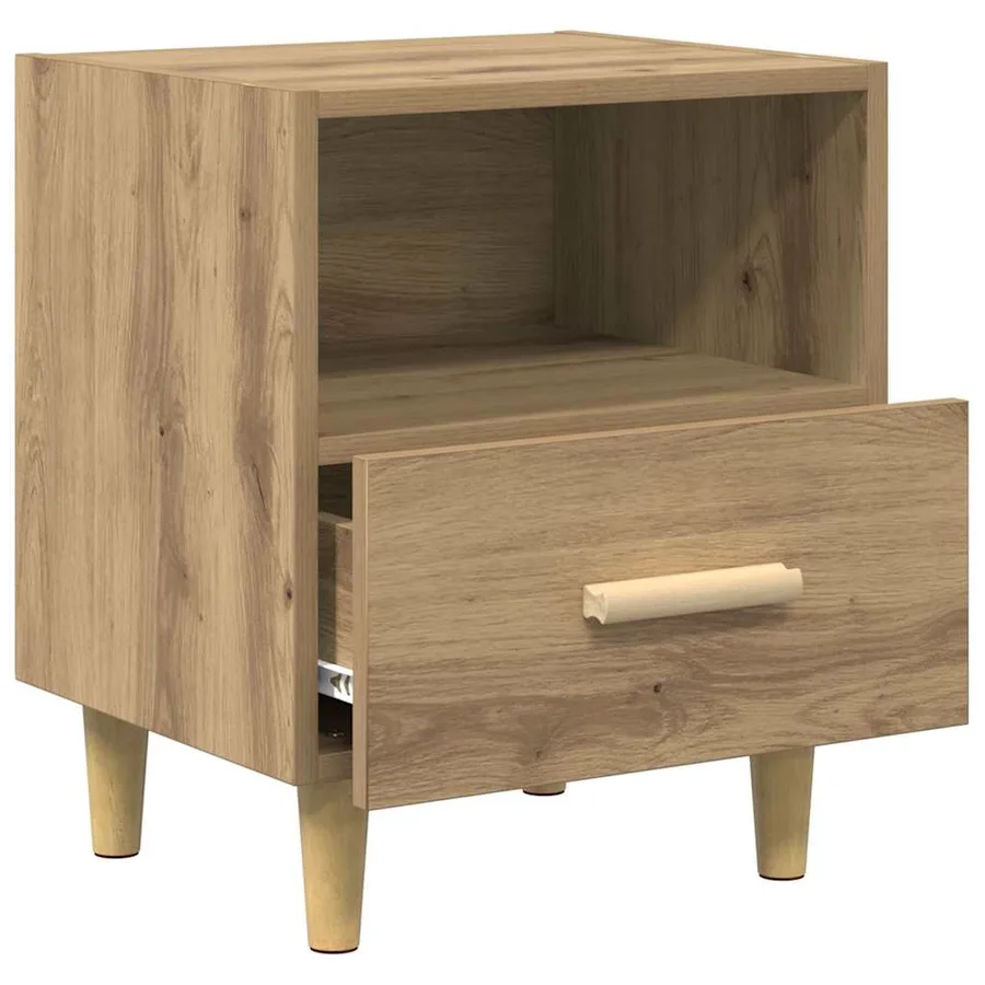 Cabinet de chevet 2 pc Chêne artisanal 40 x 35 x 47 cm - 5