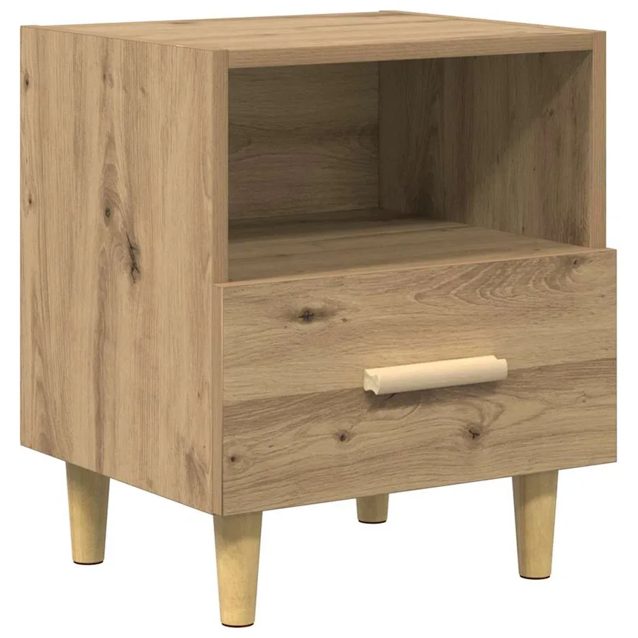 Cabinet de chevet 2 pc Chêne artisanal 40 x 35 x 47 cm - 6