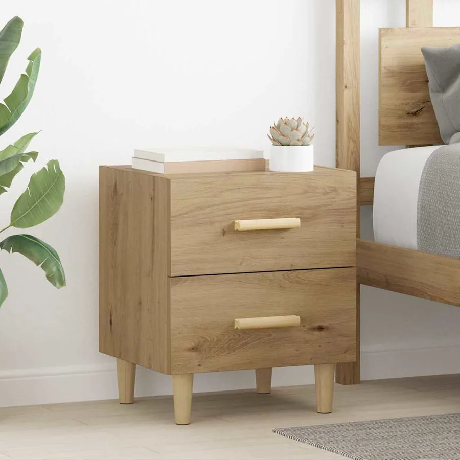 Armoire de lit 2 pc Chêne artisanal 40 x 35 x 47.5cm
