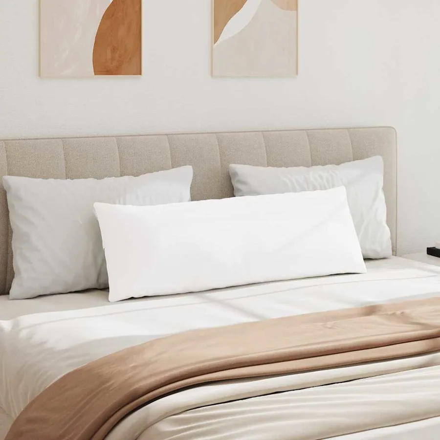 Coussins de canapé 2 pcs Blanc 120 x 40 cm tissu - 4
