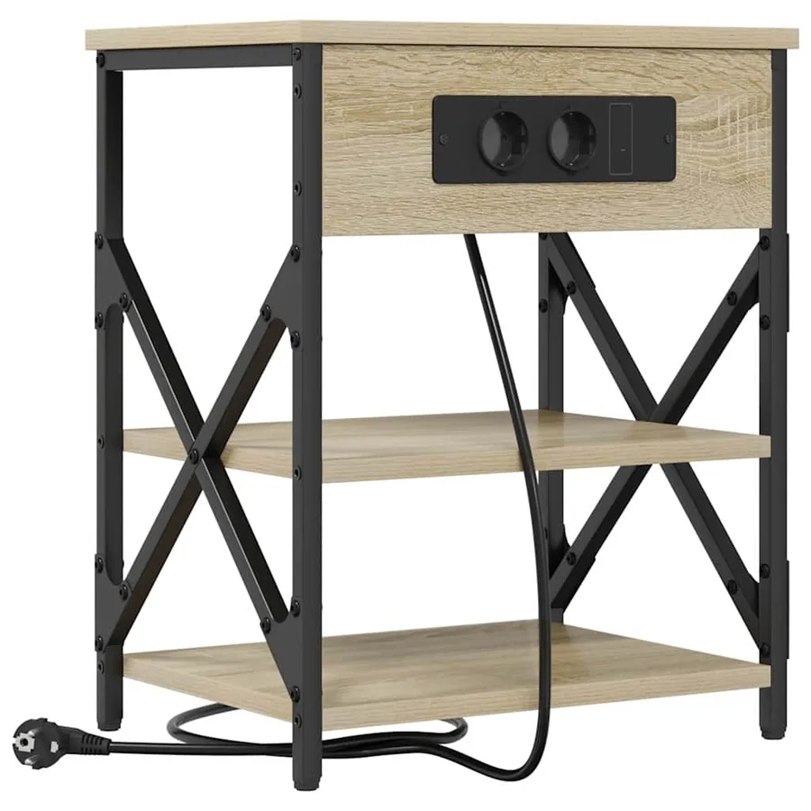 Cabinet de chevet avec étagère Chêne Sonoma 41 x 31 x 51 cm - 2