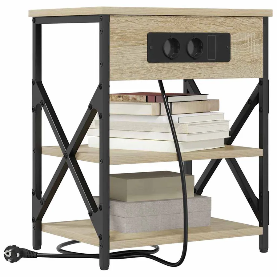 Cabinet de chevet avec étagère Chêne Sonoma 41 x 31 x 51 cm - 3