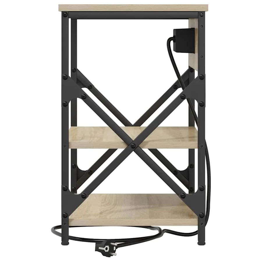 Cabinet de chevet avec étagère Chêne Sonoma 41 x 31 x 51 cm - 6