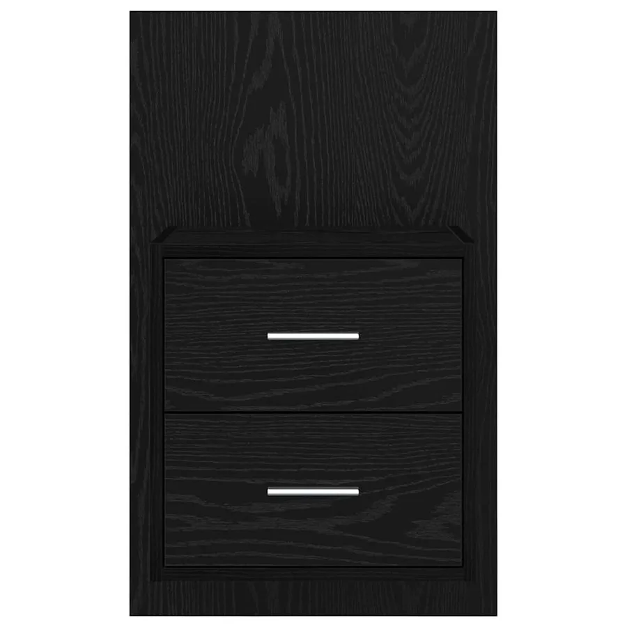 Cabinet de chevet mural 2 pcs Chêne noir 48,5 x 32,5 x 80 cm - 7
