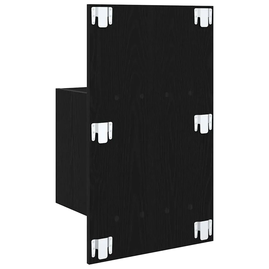 Cabinet de chevet mural 2 pcs Chêne noir 48,5 x 32,5 x 80 cm - 9