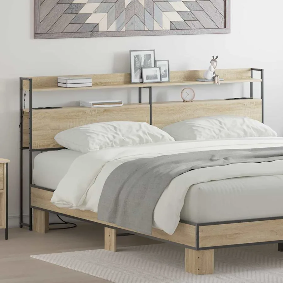 Tête de lit de rangement Chêne sonoma Bois d'ingénierie