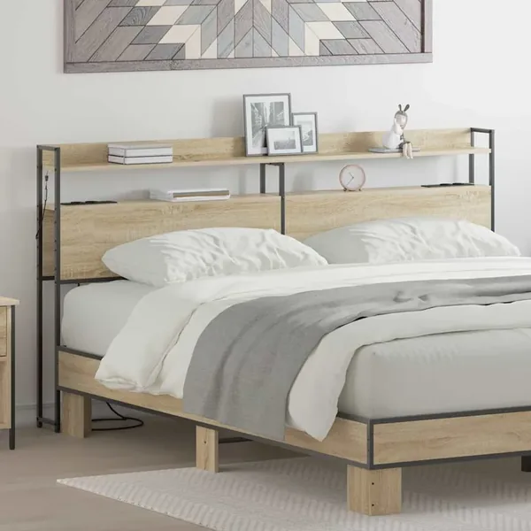 Tête de lit de rangement Chêne sonoma Bois d'ingénierie