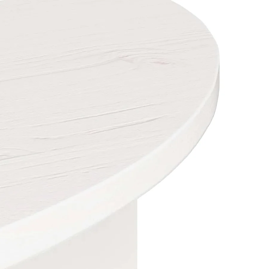 Table basse 2 pcs Blanc Bois massif en pin - 13