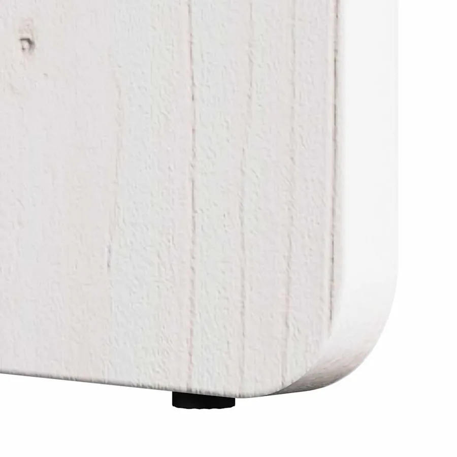 Table basse 2 pcs Blanc Bois massif en pin - 14