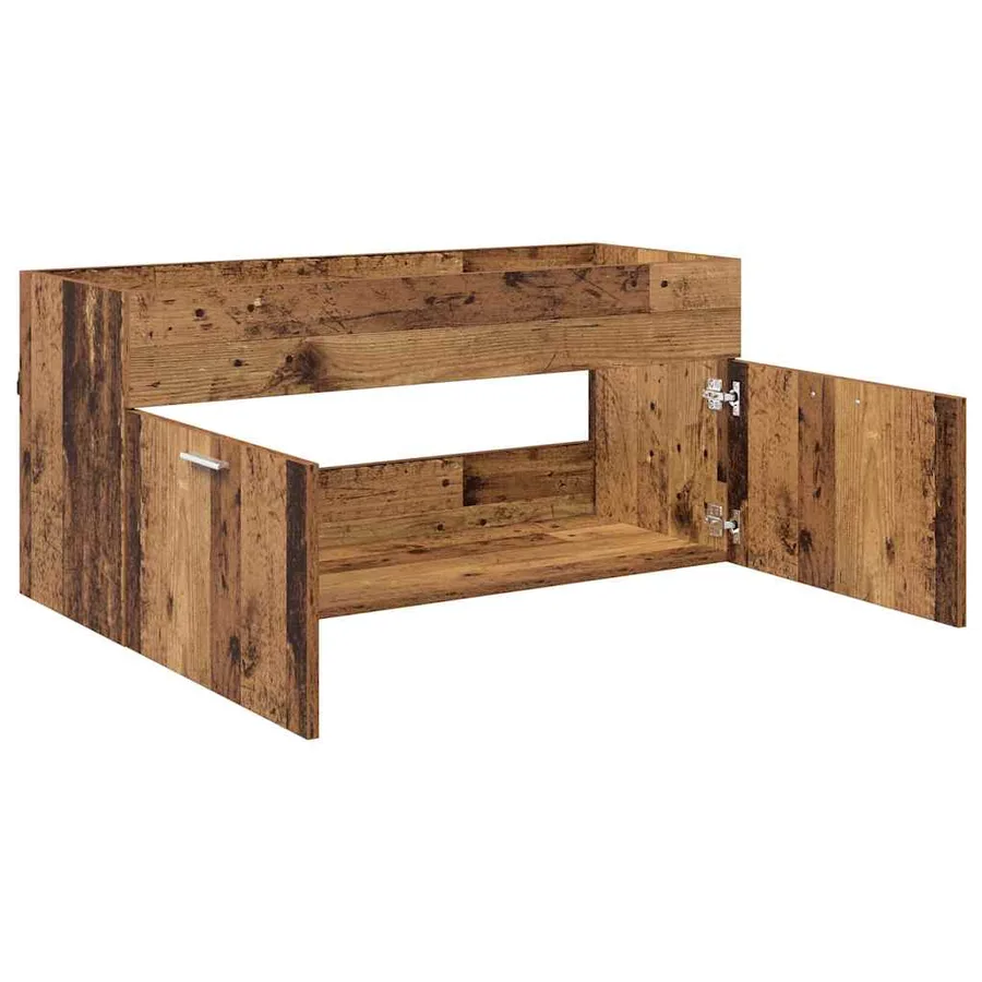 Armoire d'évier avec stockage Bois ancien Bois d'ingénierie - 5
