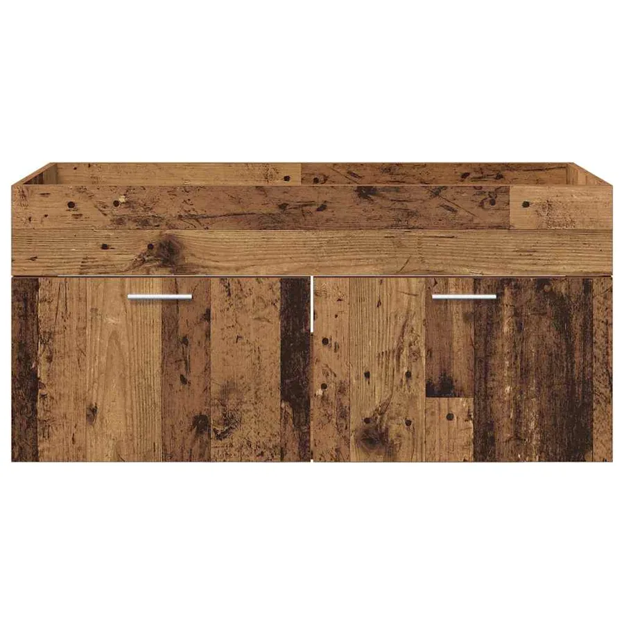 Armoire d'évier avec stockage Bois ancien Bois d'ingénierie - 6